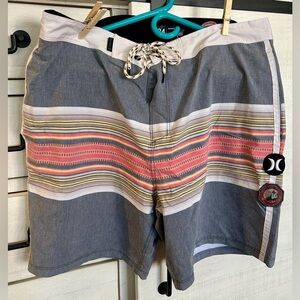 Hurley Black and White Men's Shorts